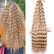 Zizi Tiefe Welle Hakeln Haar Rosa Ozean Welle 32 Zoll Synthetische Licht Gewicht Tragen Flechten Haar Extensions