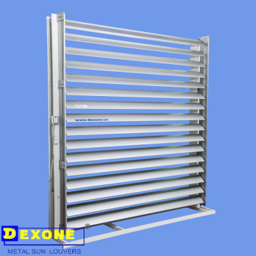 Adjustable metal window louver shutters