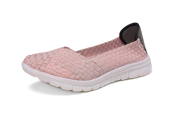 Comfortable Ballet Flats Pink Ballerina Woven Ballet Shoes