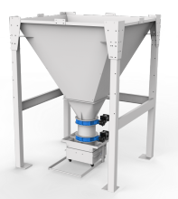 Dust collector locks air and unloads dust