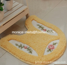 Bathroom Mat Rug With U Shape Rug And toliet Cover Bath Mat Set