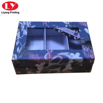 Caja de papel rígida cardoard con caja de ventana