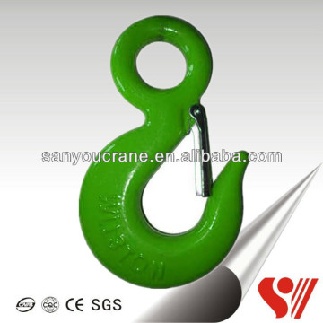 Hook with safety latch G80 Eye sling hook