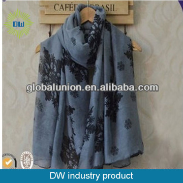 Wholesale fashion pashmina scarf lady snow printed scarf