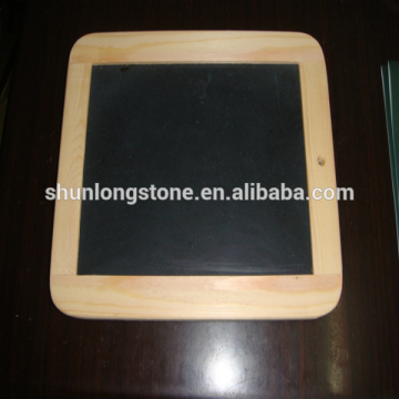 Black slate stone chalkboard