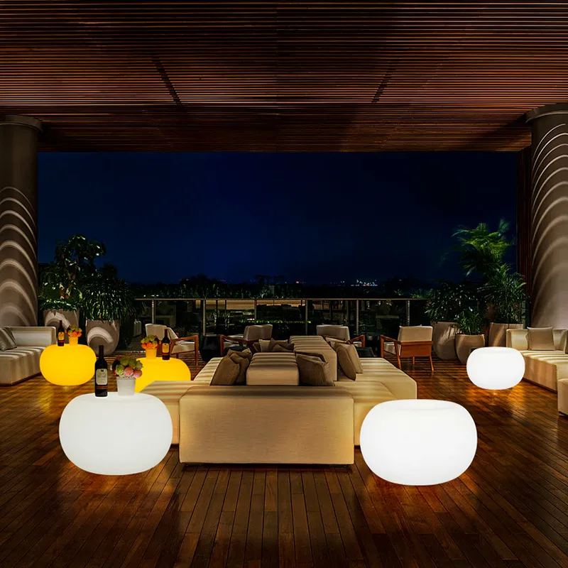 Modern LED Light-up Round Chair and Table Set