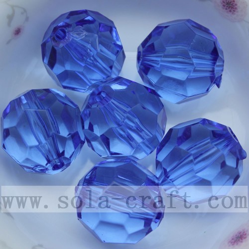 Acrylique transparent rond 32 facettes perles de diamant perles d&#39;espacement