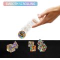 High Density Rainbow Cracked Glass DND Dice 7 Piece Polyhedral Dice Set for DND TTRPG, Crystal Crack Glass Designer Dice