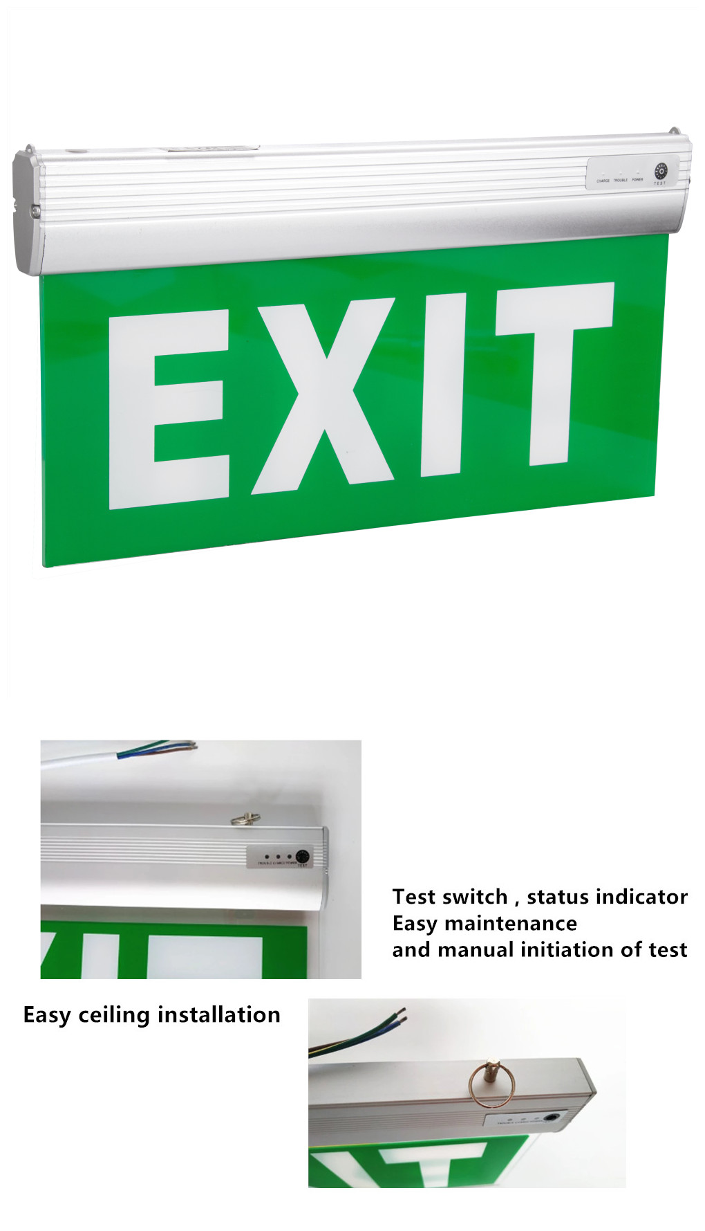 Switching power supply for LED emergency safety exit lights