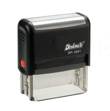 Black Rectangle Self Inking Rubber Stamps, Stock Office Stamps, Teacher Stamps