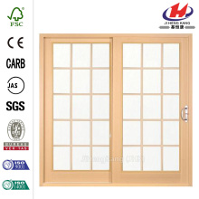 Woodgrain Interior Glass Patio Door