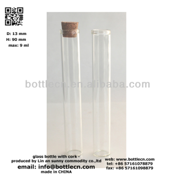 small wooden cork stopper with glass test tube for sale