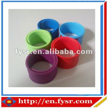 silicone slap wristband silicone clap bracelet silicone slap ring
