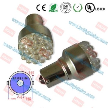 High quality brake led bay15d/stop bulb auto/car stop led 19 LED Round light