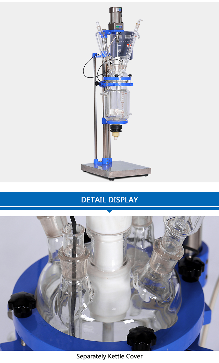  Energy-Saving distiller Glass Chemical Reactor price 3L