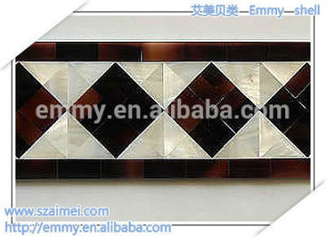 nature mixed sea shell mosaic tile wall waistline/belt line