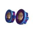 burnt blue color Titanium flange nut motorcycle nuts