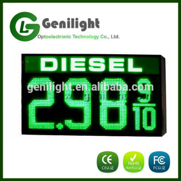 Outdoor Waterproof Green LED Gas Price Change Diesel Fuel Gas Station Display