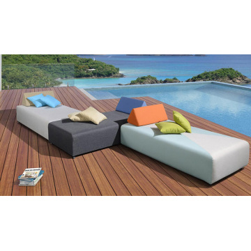 Modernen Design Single Outdoor Fräizäit Wicker Sunbed