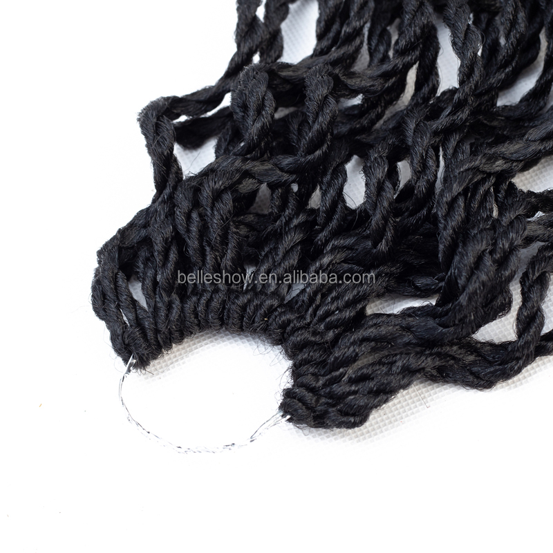 Hot sell 14'inch 35 stands Synthetic crochet braids senegalese twists with wavy ends wavy senegalese twist hair