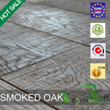 Engineered Ammonia Smoked/fumed oak hardwood flooring hot sale