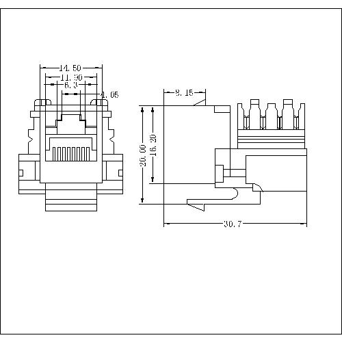 RJKS-006 Cat.6 Shield Lnline Coupler