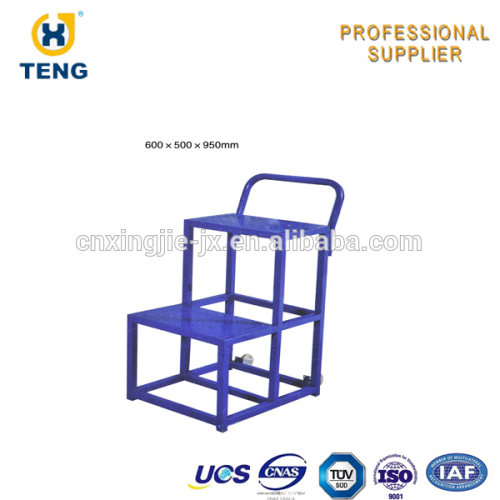 Durable Metal Step Ladder Cart for Warehouse