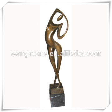 India hot decorative abstract home decor asian sexy girl copper sculpture