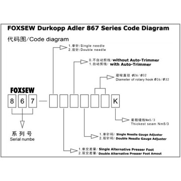 Máquina de coser de cuero de la serie Durkopp Adler 867