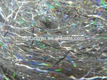 strip silver iridescent shred