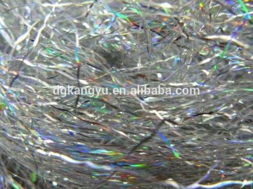 strip silver iridescent shred