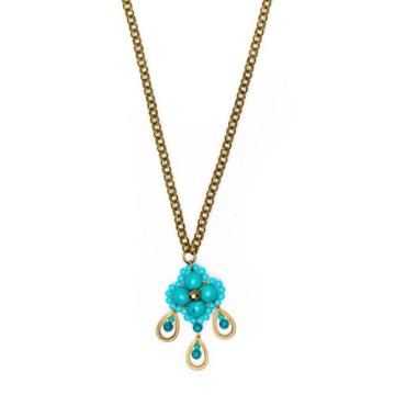 Faux bijoux costume jewelry gold pendant necklace