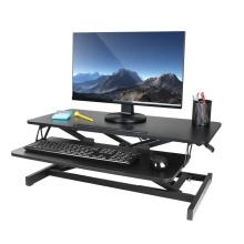 WEELIN Table Top Air Lift Assisted Sit Stand Pneumatic Height Adjustable Desk