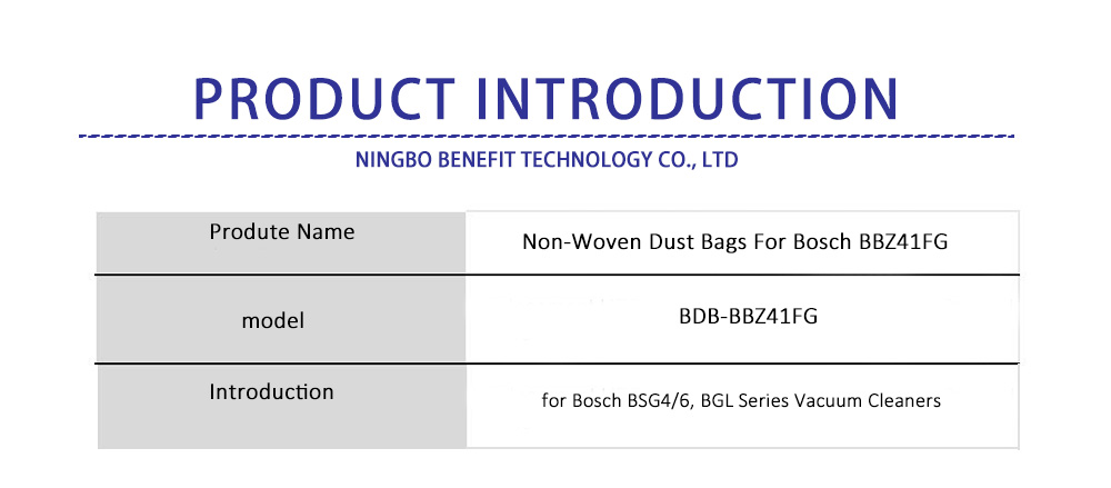 کیسه گرد و غبار-BDB-BBZ41FG-bg Dust bag-BDB-BBZ41FG-bg