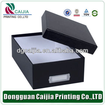 Fashionable Black Color Men Shoes Packaging Boxes