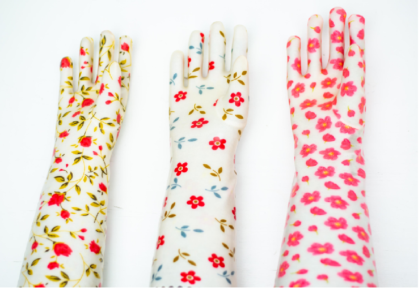 PVC coating household kitchen gloves with Cotton lining