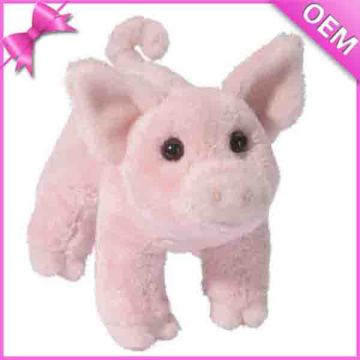 8" Standing Girls Stuffed Plush Pink Pig Toy, Plush Stuffed Pig Toys, Stuffed Plush Pink Pig