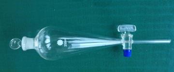 Separatory Funnel Squib Pear Shape with Ground-in Glass Stopper/PTFE Stopper