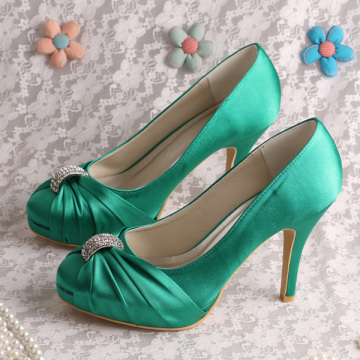 Green Wedding Pumps for Bride