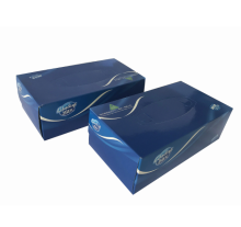 Boxed pumping facial tissue