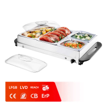 Stainless Steel Silver Electric Buffet Warmer