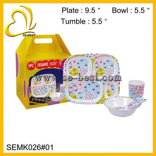 melamine children dinnerware;melamine kid dinner set