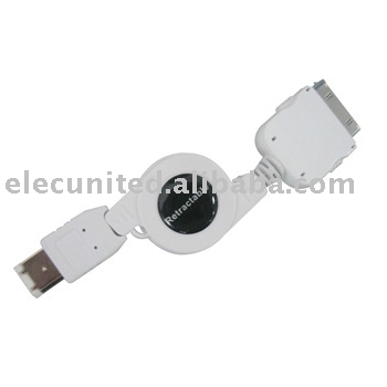 Firewire Retractable Cable for iPod