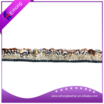 Pheasant Feather Fringe/ Feather Trimming Performance Dress