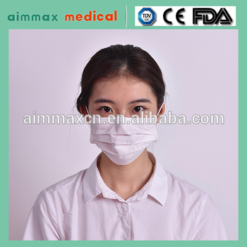2016 Aimmax medical china Medical Disposable Non woven Surgical MERS face mask with earloop or ties
