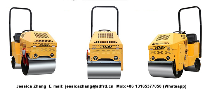 Road Roller สำหรับวิศวกรรมเครื่องยนต์ดีเซลเครื่องยนต์เบนซินสั่นสะเทือน