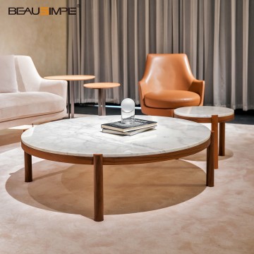 Gustav Series Premium Coffee Table with Marble Top