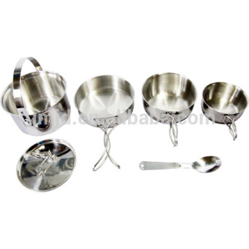 stainless steel camping cookware set