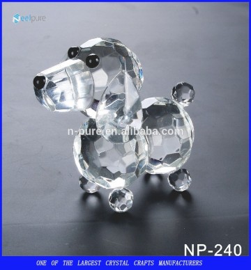 Small Derocative Christmas Crystal Figurines Dog