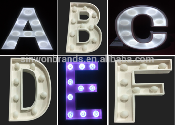 led letter words light